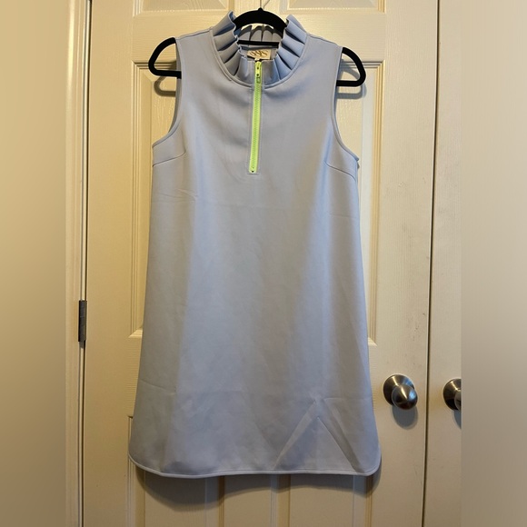SSYS The Zoey Sleeveless ruffle collar dress in light blue size Medium. - Picture 2 of 5